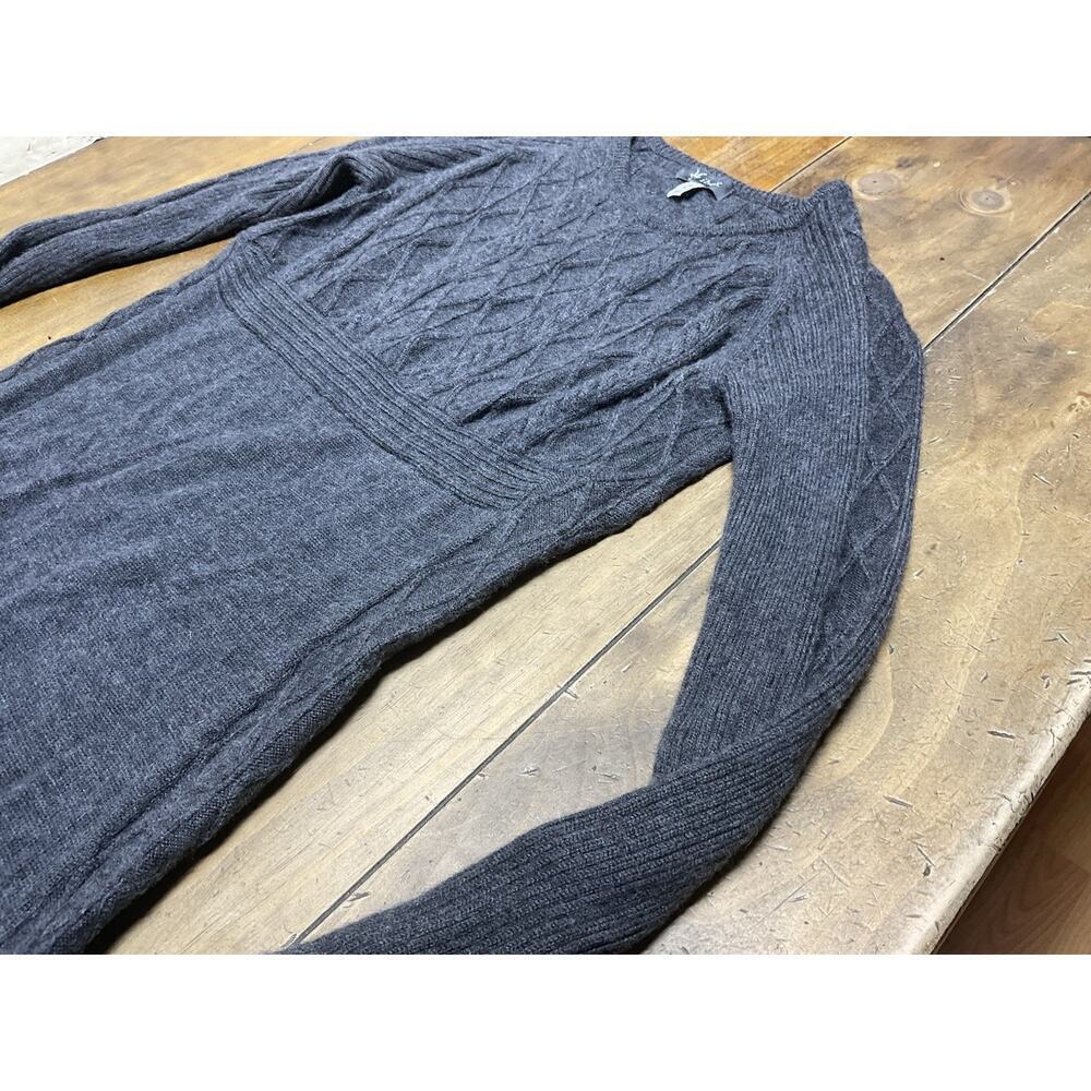 Ibex Arranmore Women's 100% Merino Wool Sweater Dress Gray Size Medium - Picture 4 of 12